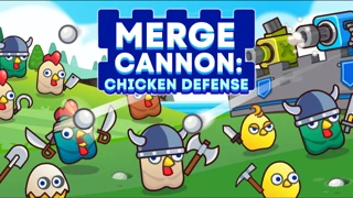 image of gameprix merge cannon chicken defense game